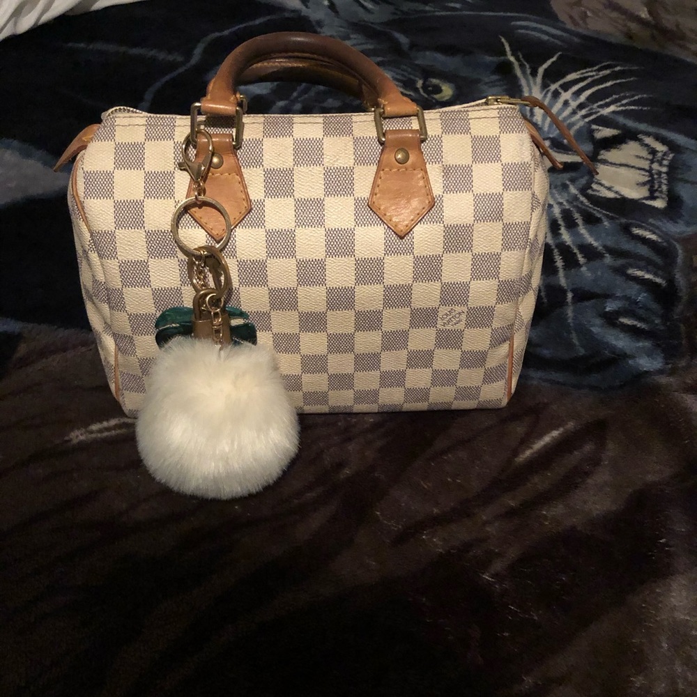 AUTH LV speedy Azur 25 with lock and key